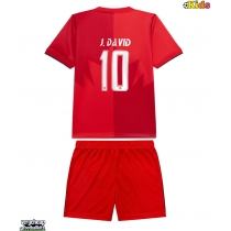 Canada Jonathan David #10 Replica Home Minikit World Cup 2026 Short Sleeve (+ pants)